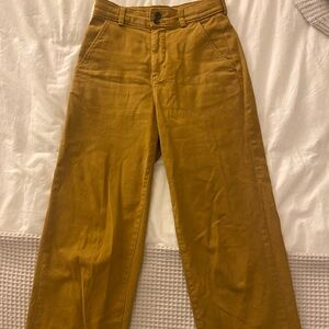 Mustard Wide-Leg Pants